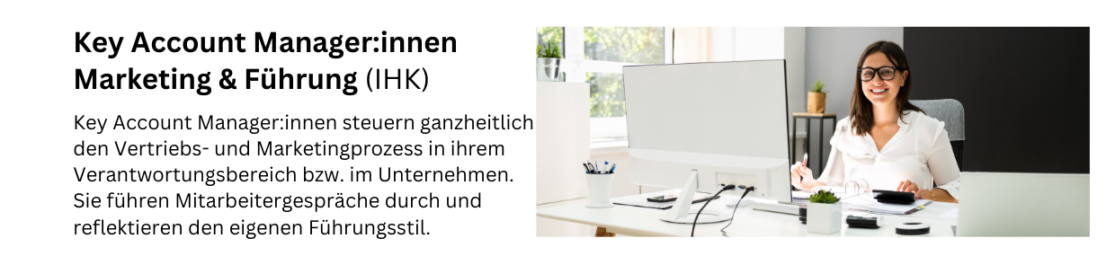 Eine Key Account Manager:innen die ganzheitlich den Vertriebs- und Marketingprozess in ihrem Verantwortungsbereich bzw. im Unternehmen steuert.